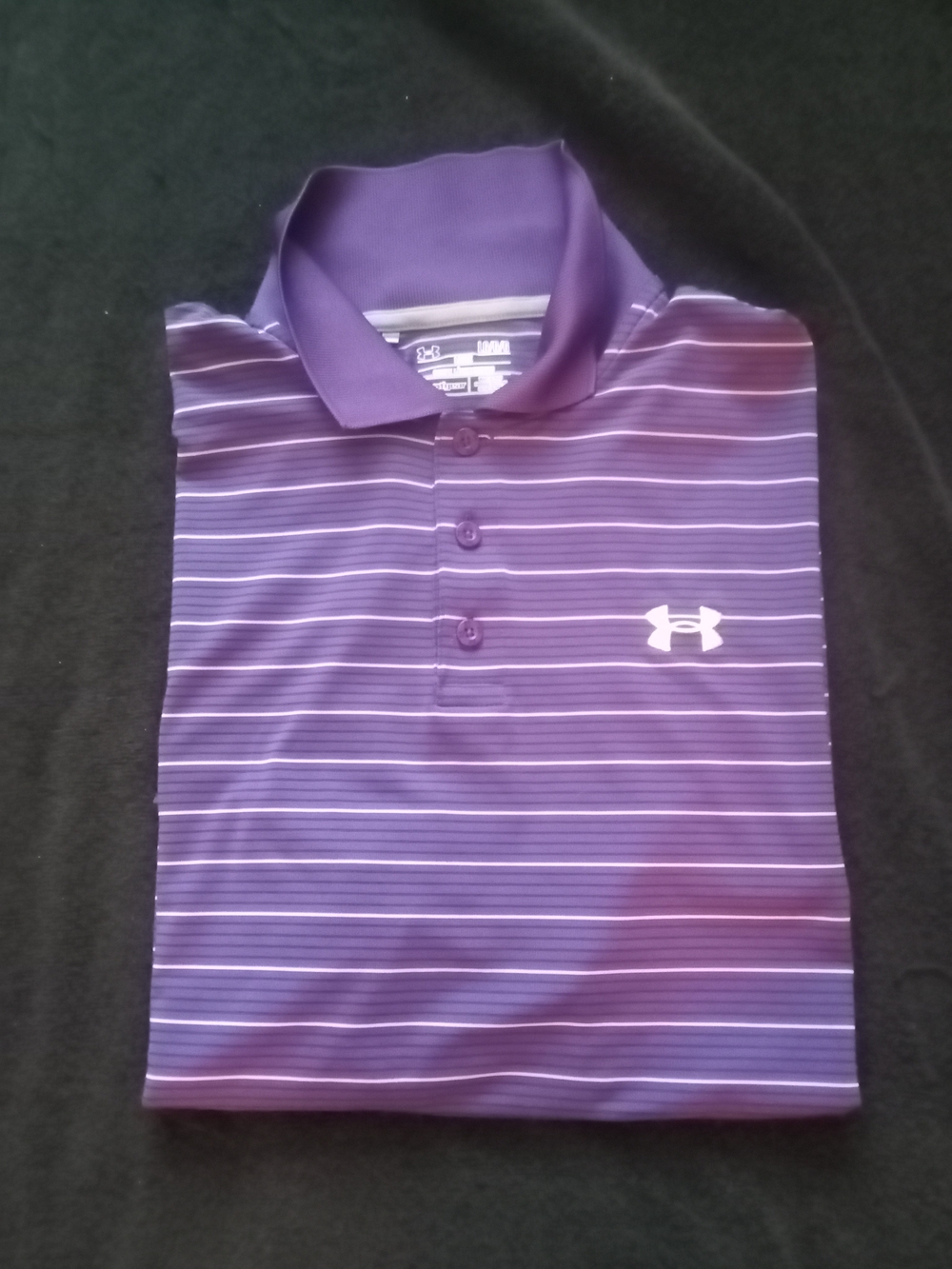 Under Armour Men’s Purple Stripe Polo Shirt